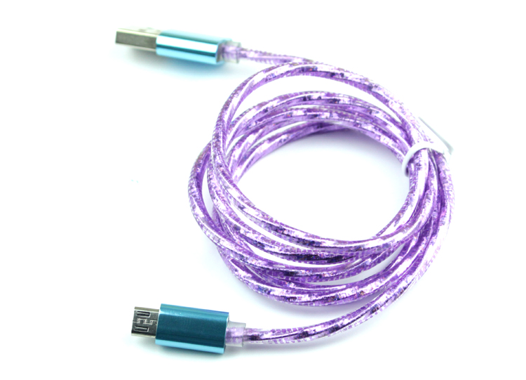 Semi-Transparent + AL foil Pretty usb cable